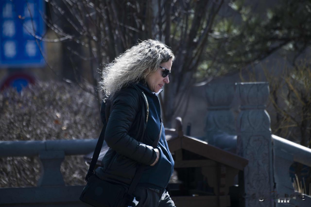 陌行

暖阳透过疏枝，在青石板路上投下斑驳光影。卷发在风里轻扬，墨镜遮去眉眼，只