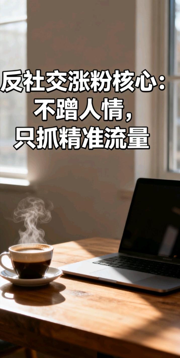 巜反社交涨粉核心：不蹭人情，只抓精准流量》
起号时我曾疯狂转发笔记到家庭群求赞，
