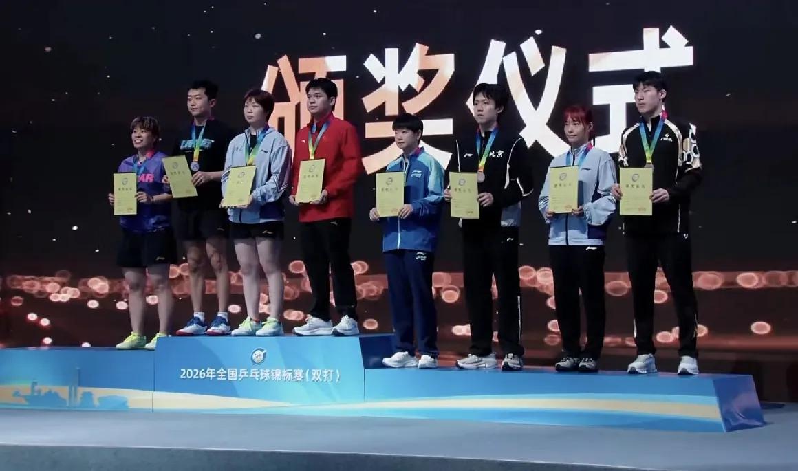 全国乒乓球锦标赛（双打）落下了帷幕，
来看一下各奖项都花落谁家。
蒯曼是双冠王，