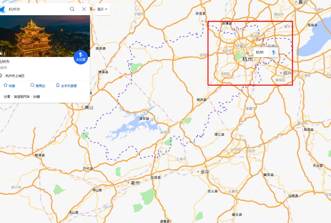 杭州应该是城区位置最偏的省会城市了吧！全国独一无二了。