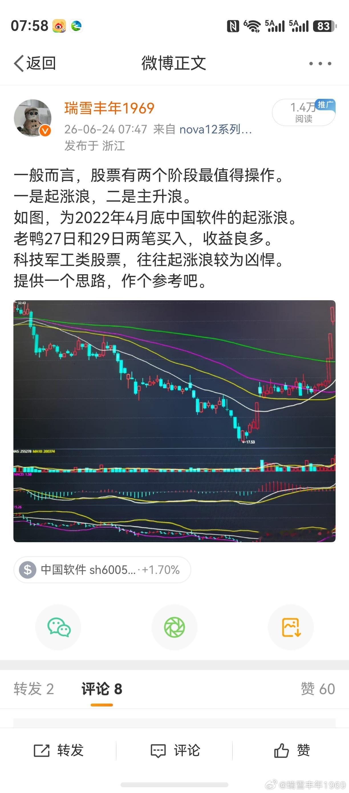 只要仔细看老鸭微博，个人思路十分明确。主升浪，定在了半导体材料及设备。但隔夜闪迪