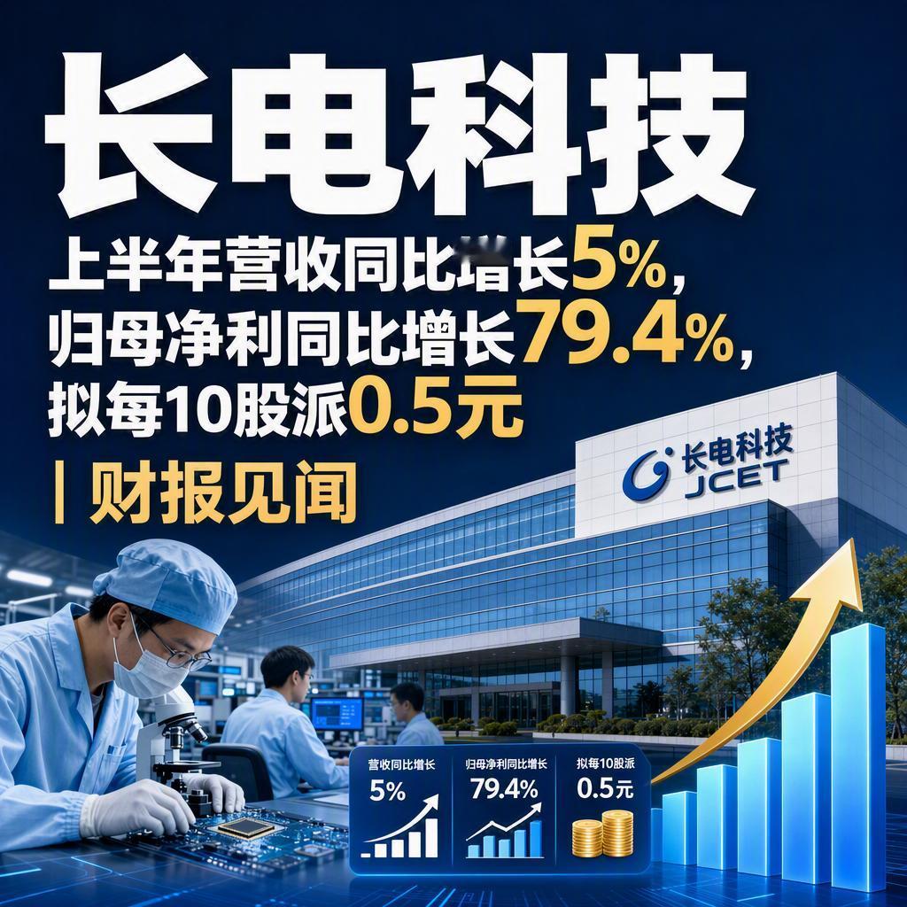 很多人以为营收只涨5%的公司财报不值得看，但长电科技这份半年报，恰恰把最关键的东