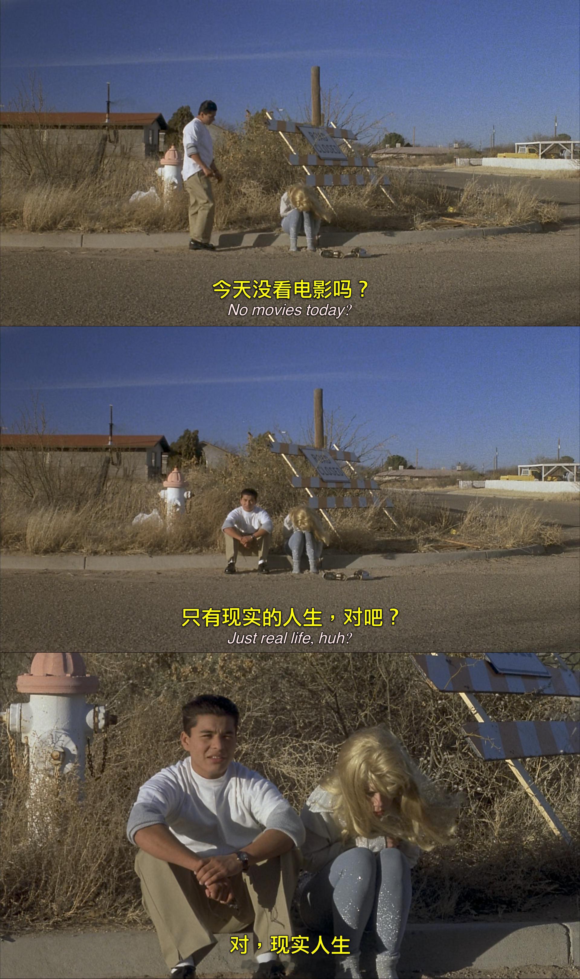 “今天没看电影吗？”“只有现实的人生，对吧？”——《 公路休息站 》 