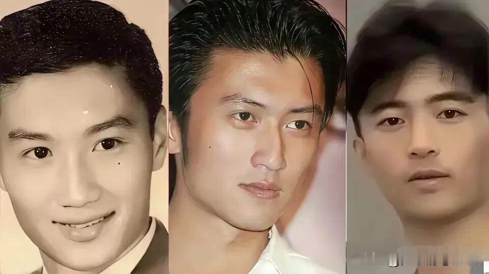 这张祖孙三代人的颜值比对里，谢霆锋的鼻梁比较高，跟谢贤年轻的时候很像，但谢霆锋的