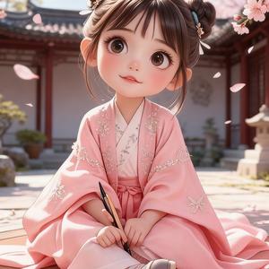 月下宁静冥想的沉思者