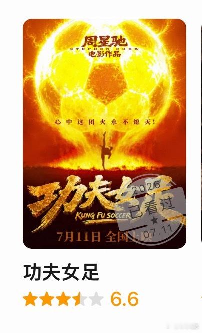 《功夫女足》开分6.6…… 