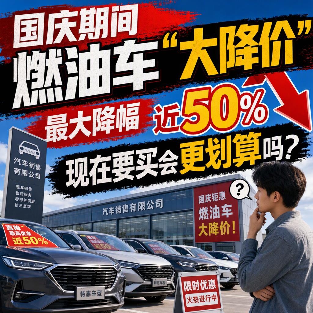 降价50%买燃油车，先别急着掏钱
很多人觉得国庆车市该是抢购的场面，但今年这波燃