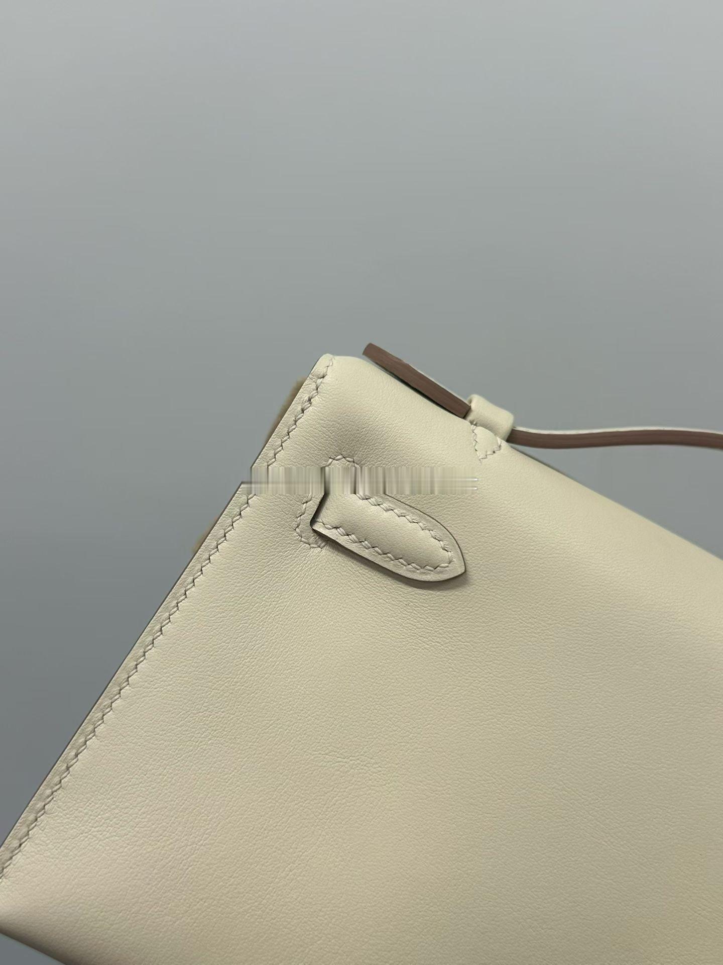 Mini Kelly 一代 swift皮 奶昔白 金扣爱马仕hermes ​​​