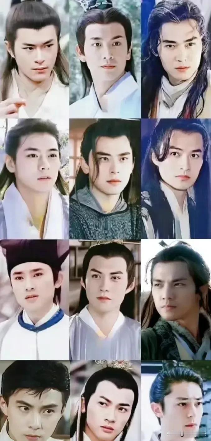 这些是80后90后的电视剧古装男神，可能00后不认识，也不认可了。
一代人有一代