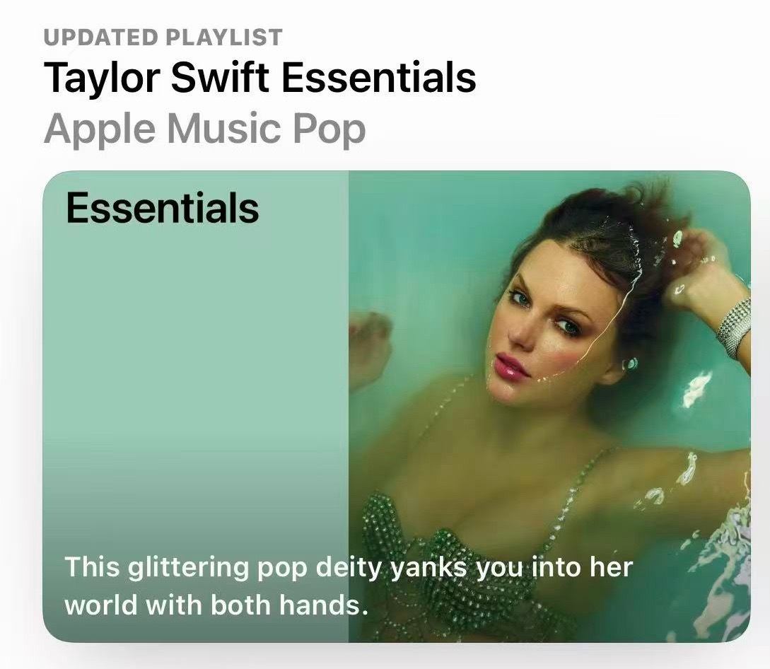 【News】泰勒丝登上Apple Music推荐页TaylorSwift