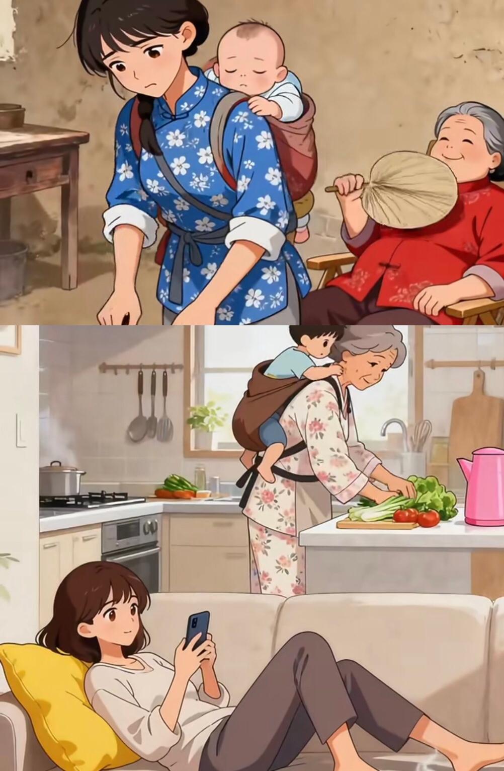 就算真是这样，
也算是风水轮流转吧？
都说现在养儿不防老了是因为儿媳妇揭竿起义了