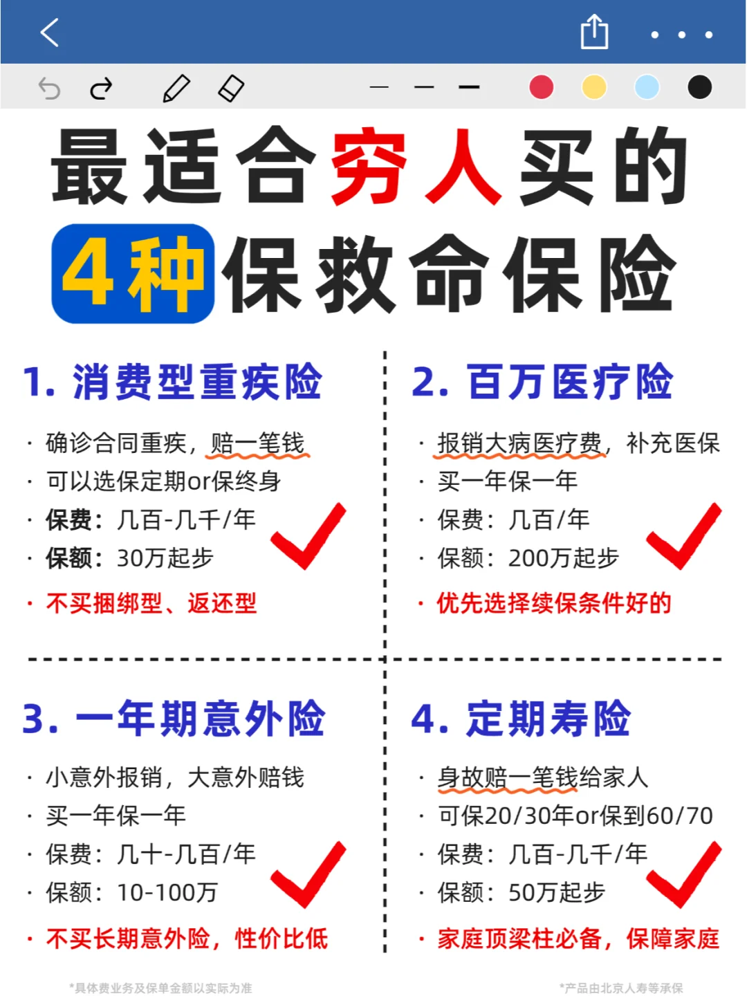 4种实用救命保险，越是没钱越要买❗️