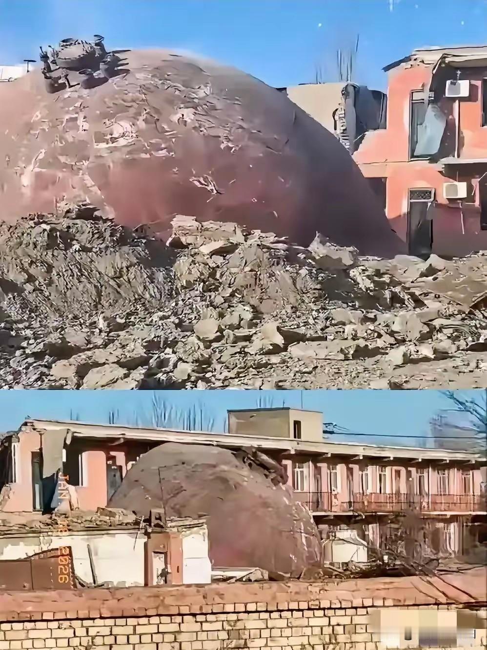 真是幸运！包钢附近的一个居民家庭，周末全家出去遛弯。没想到回来后见自家院子砸了个