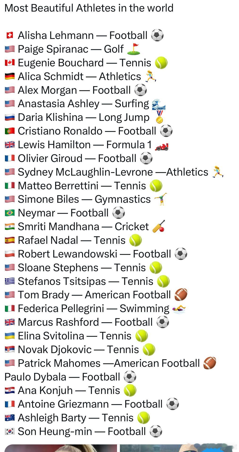 外网评选的世界最美最帅网球选手：布沙尔、贝雷蒂尼、纳达尔、斯蒂芬斯、西西帕斯、斯