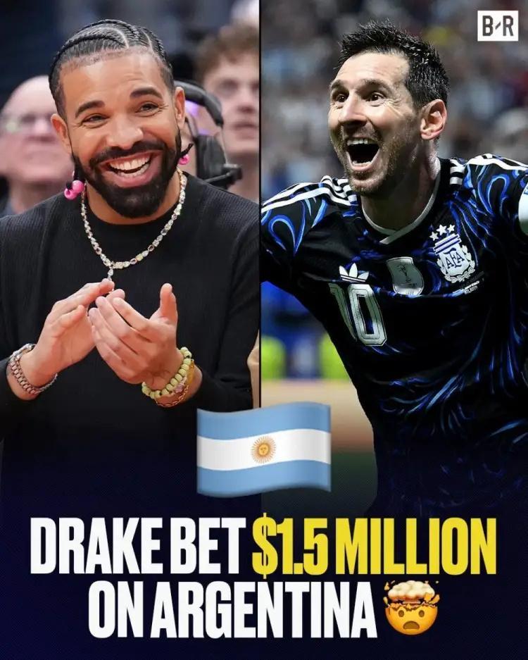 Drake押注阿根廷150万美元打水漂美加墨世界杯决赛，西班牙1-0战胜阿根廷，