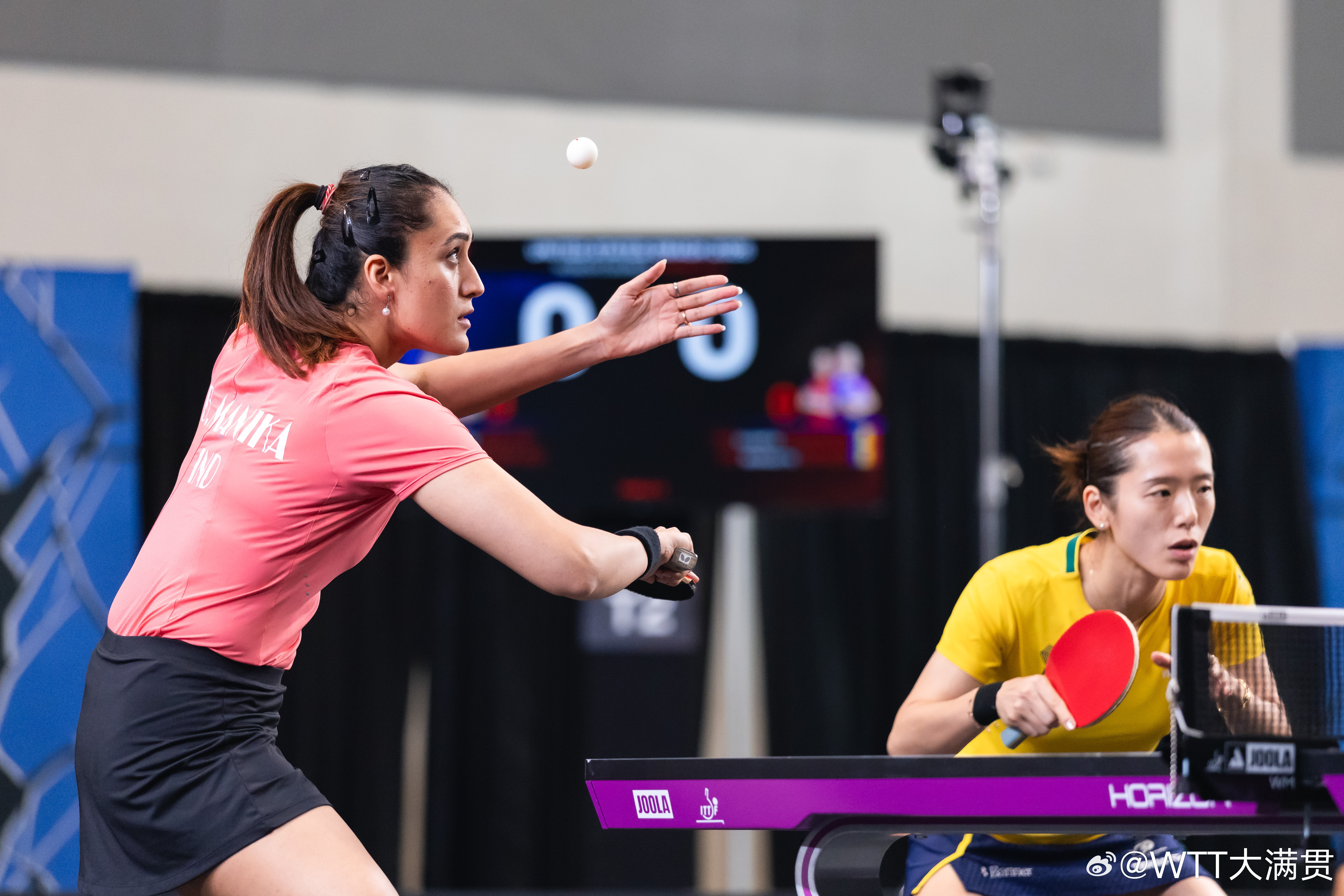 WTT美国大满贯2026 女双1/16决赛斯佐科斯/萨马拉(ROU)3-2池旼亨