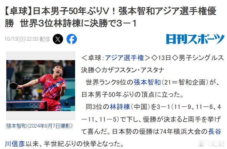 #林诗栋vs张本智和#是幻觉么？亚锦赛是不是大家都不想打？但是想想也不应该啊，奥