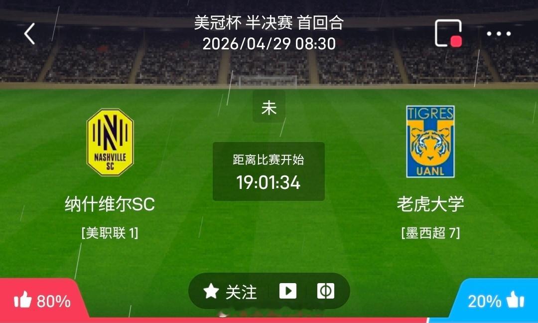 【北单】周二16美冠杯方向：纳什威尔vs老虎大学美冠杯 纳什威尔 VS 老虎大学