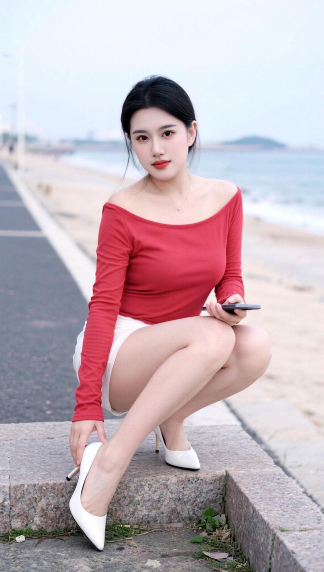 AI海滨时尚照
