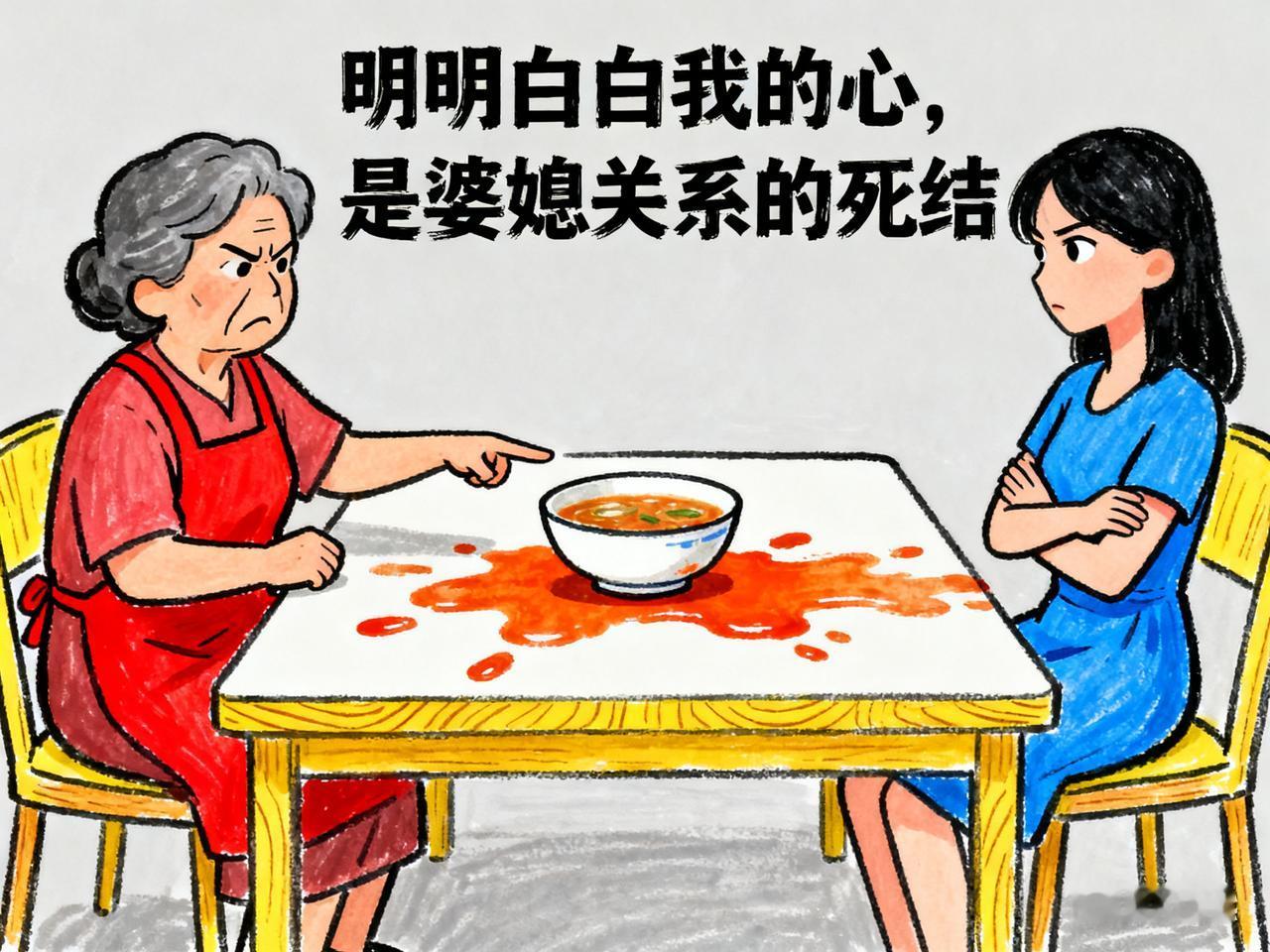 明明白白我的心，是婆媳关系的死结。
我们知道，婆媳矛盾中，婆说婆有理、媳说媳有理