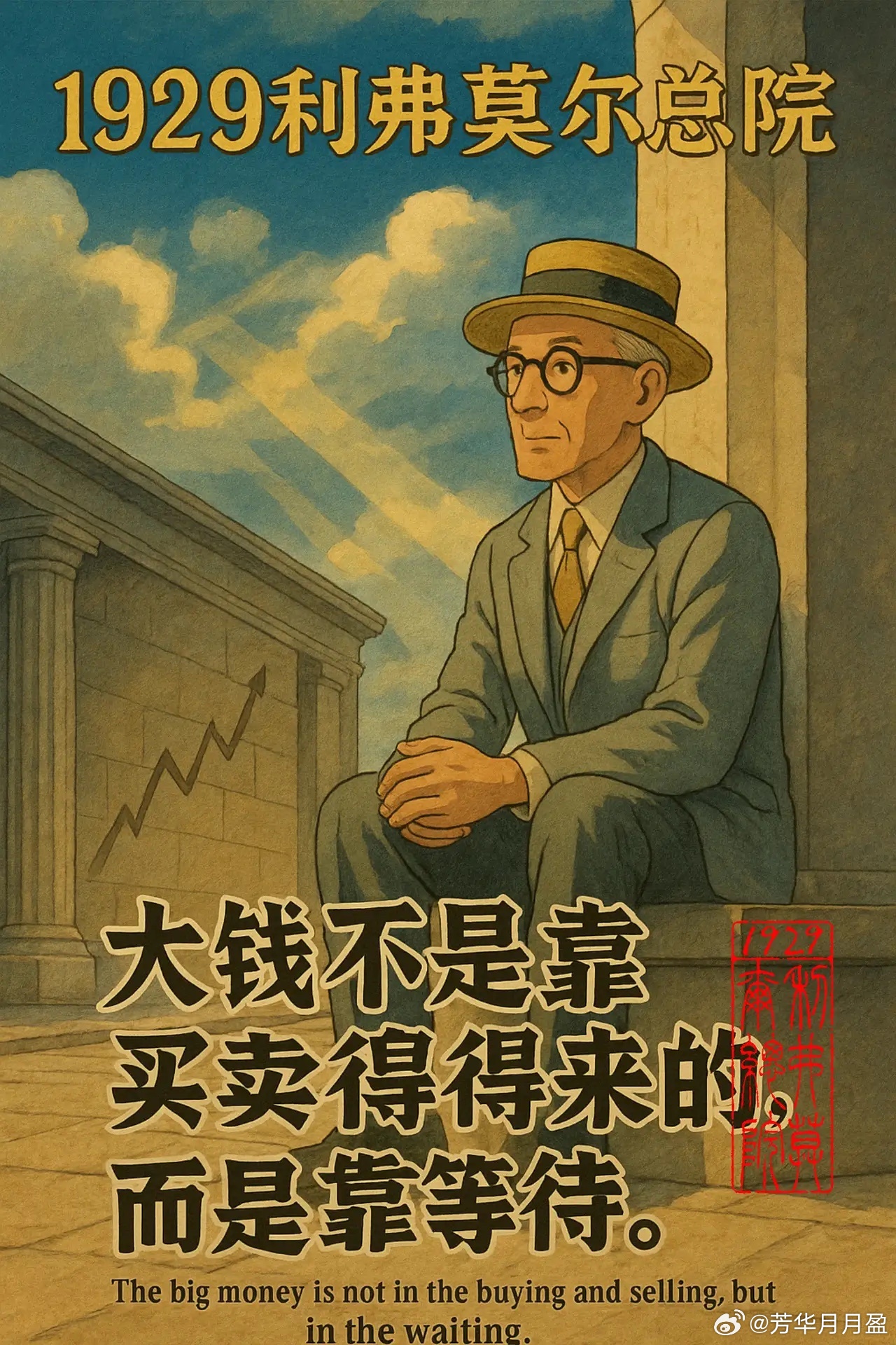 利弗莫尔说大钱不是跑来的，是坐着等来的，多数人把交易当赛跑，红绿灯一亮就拼命冲刺