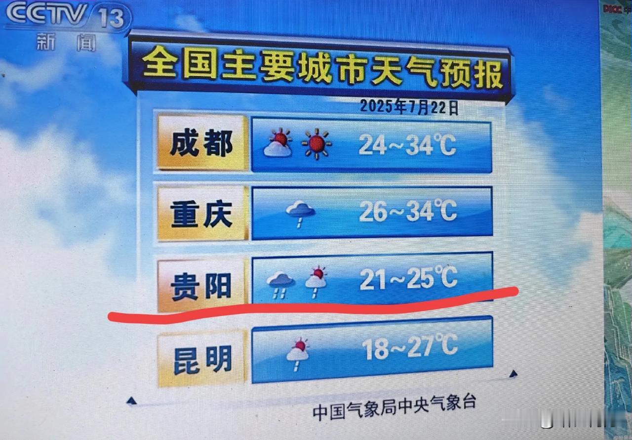 盛夏贵阳这气温，21～25度，真无敌了！难道是装了华为的机房空调？正应那了句，“