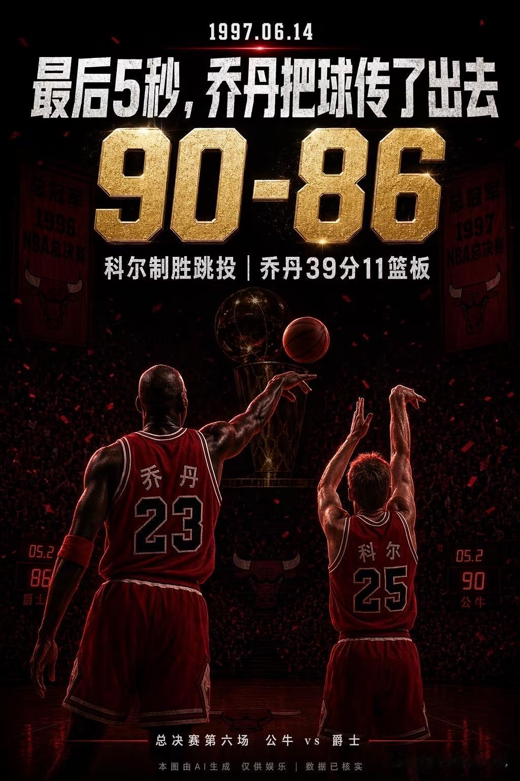 詹密：最后5秒，乔丹也传球甩锅了！
总决赛G6，最后28秒，公牛86-86平爵士