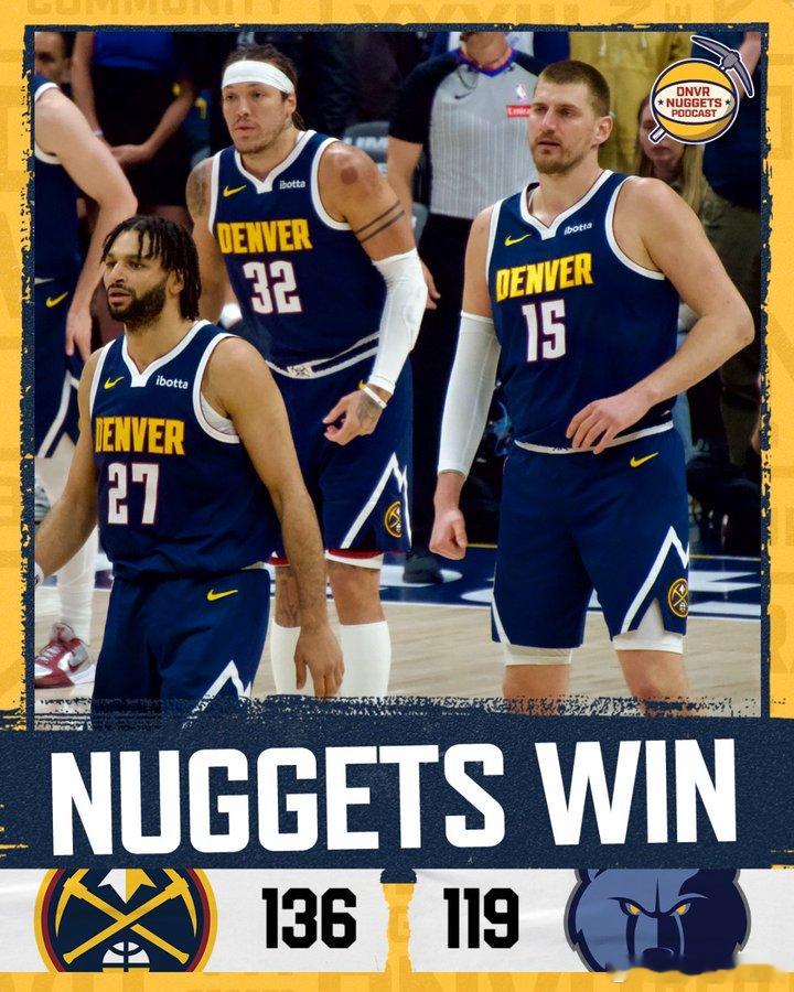 掘金大胜灰熊掘金豪取10连胜 有惊无险，掘金大胜灰熊继续稳固西部第三的位置，穆雷