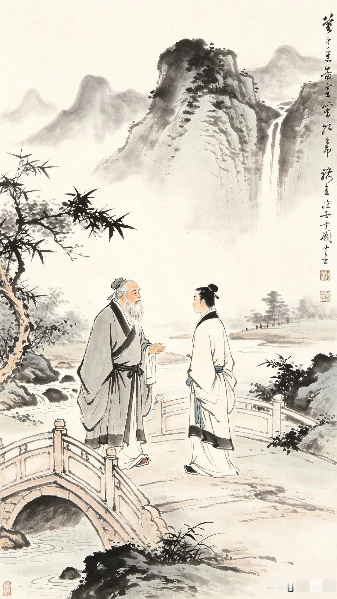 《风雨桥头，道心自渡》

（开篇）

昔有行脚老翁，鬓发如霜，肩担竹笥，行至一古