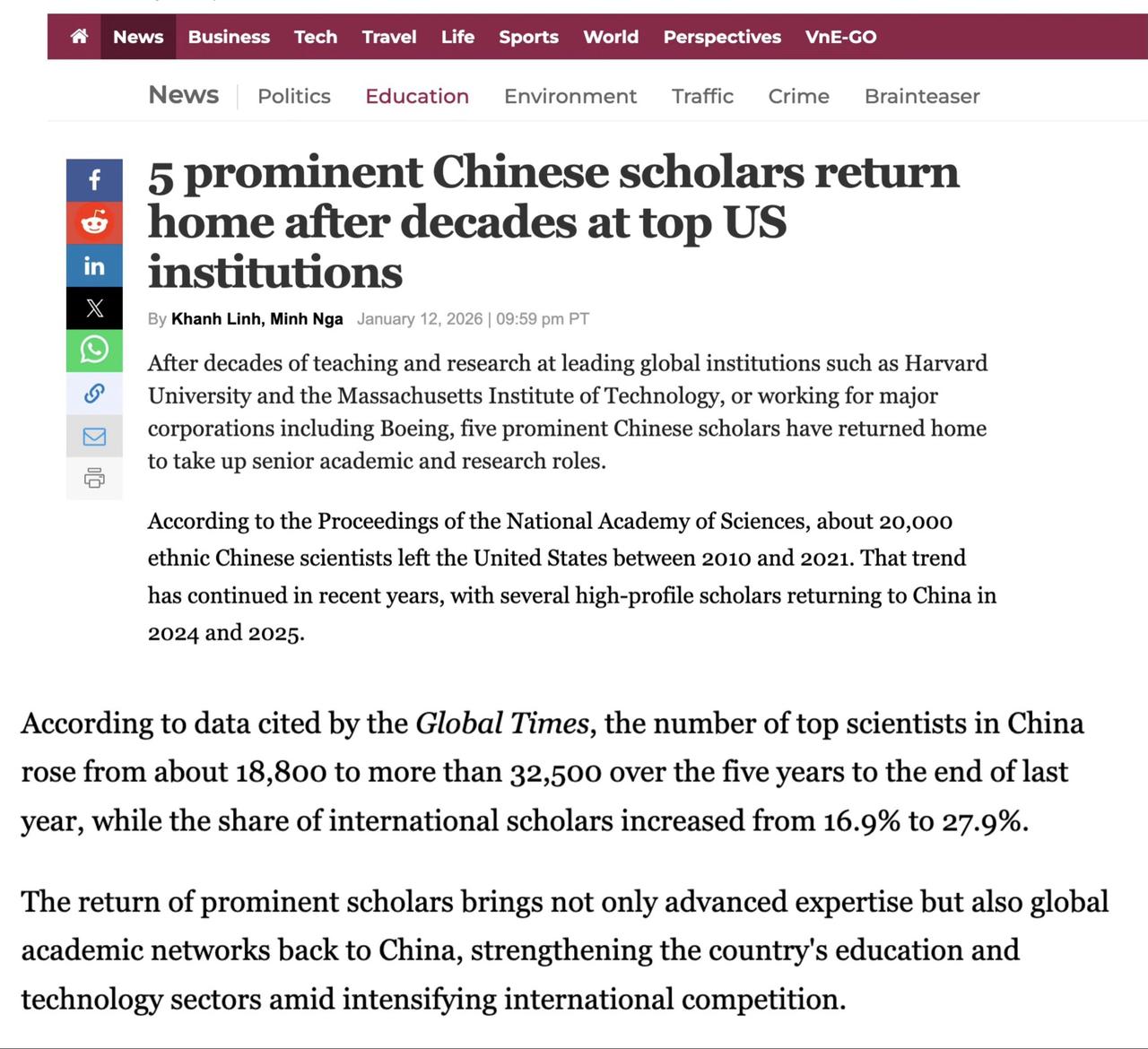 雁字回时：五位顶尖学者，半生海外，一朝归乡

近日，五位顶尖学者相继告别哈佛、M