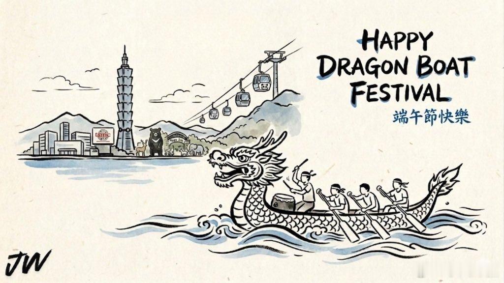 臭名昭著的台独吴钊燮🐸叫唤：“祝大家龙舟节快乐、健康、繁荣。”它们不是一直叫嚣