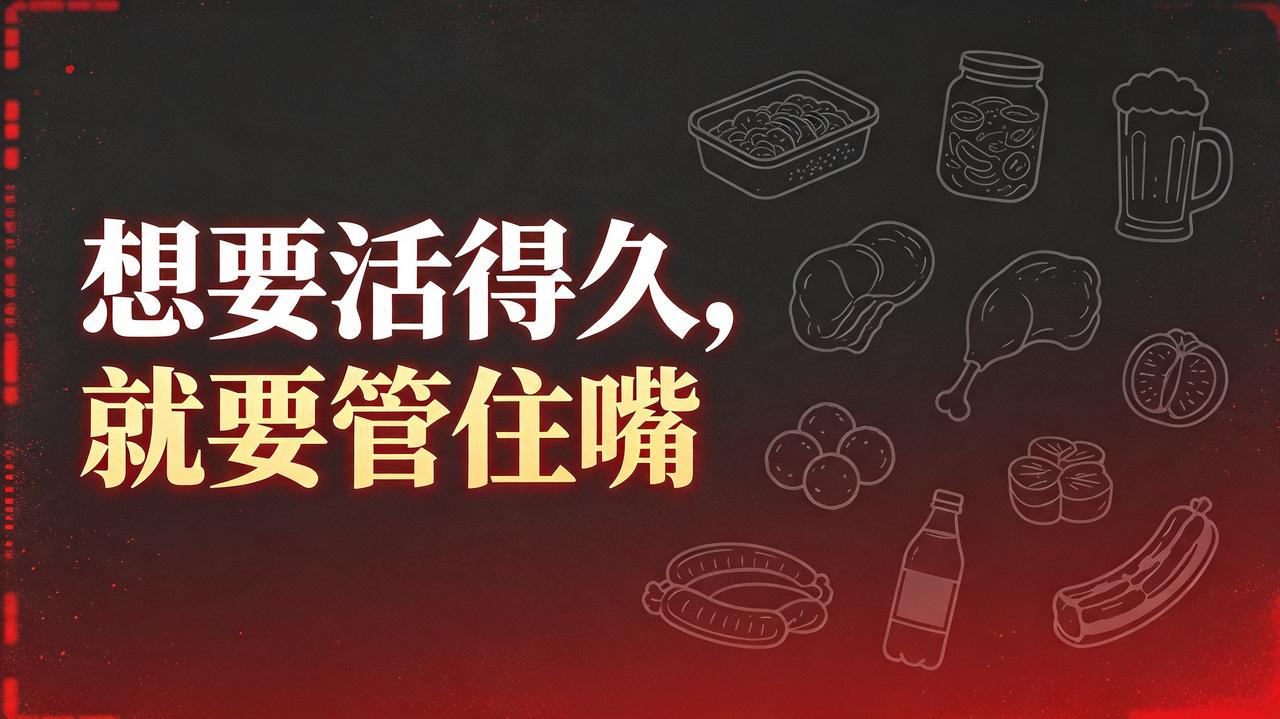 想要活得久
管好饮食少生病
 
①隔夜剩菜谨记原则：宁可剩下荤菜，素菜尽量不留，