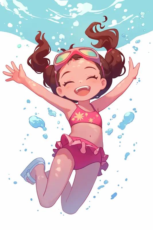 近日，河北衡水9岁女孩在泰国旅游时火了。她对仰泳超感兴趣，连续3天每天练2 - 