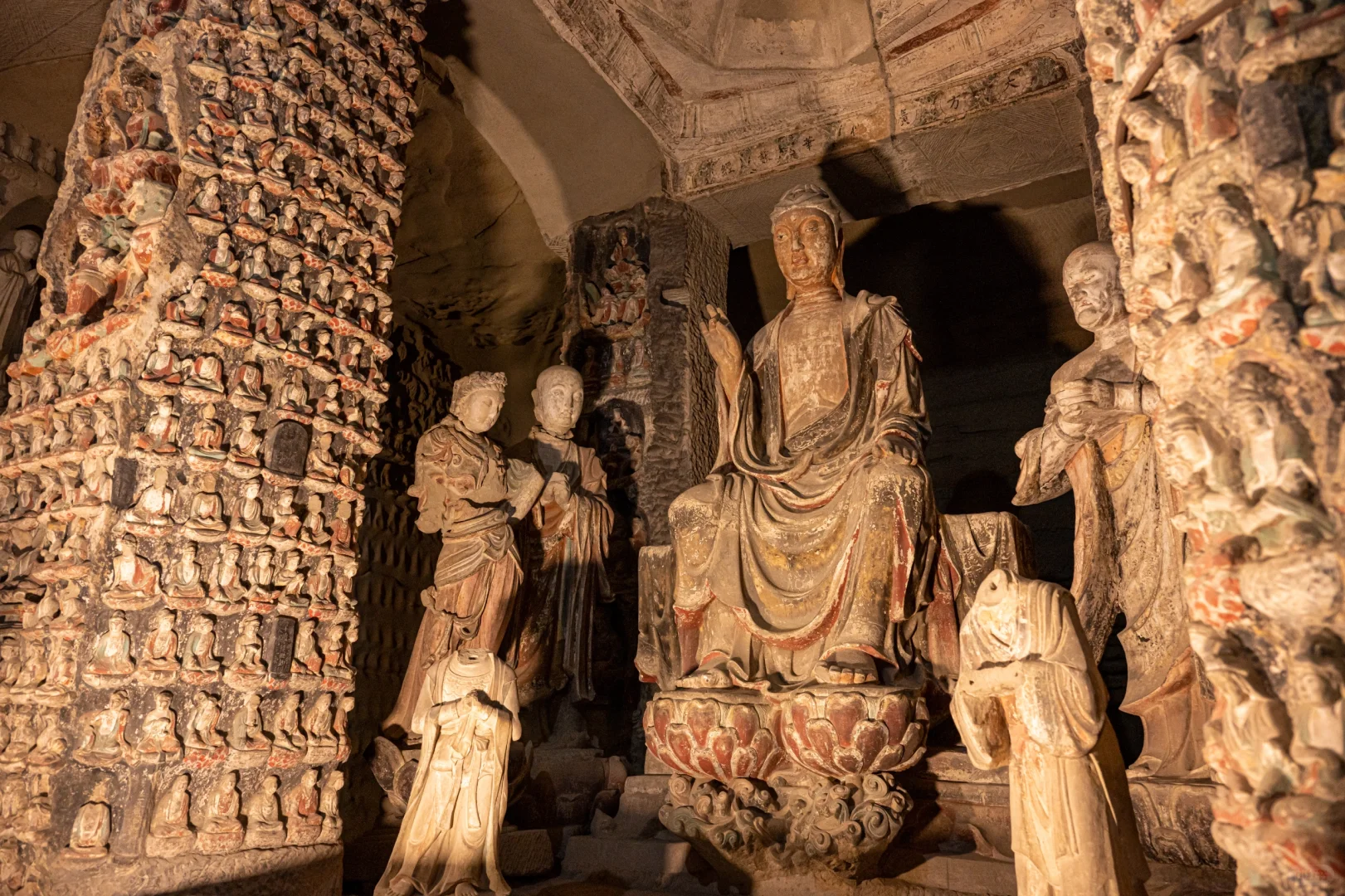 钟山石窟，比陕历博的美100倍吧