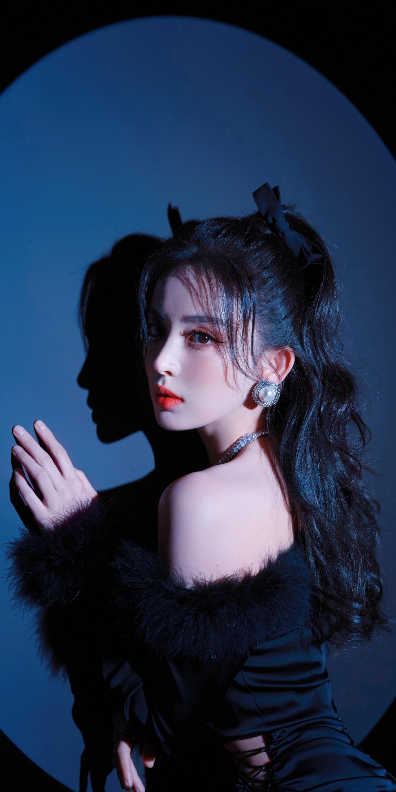 娜扎壁纸精选：黑纱美人