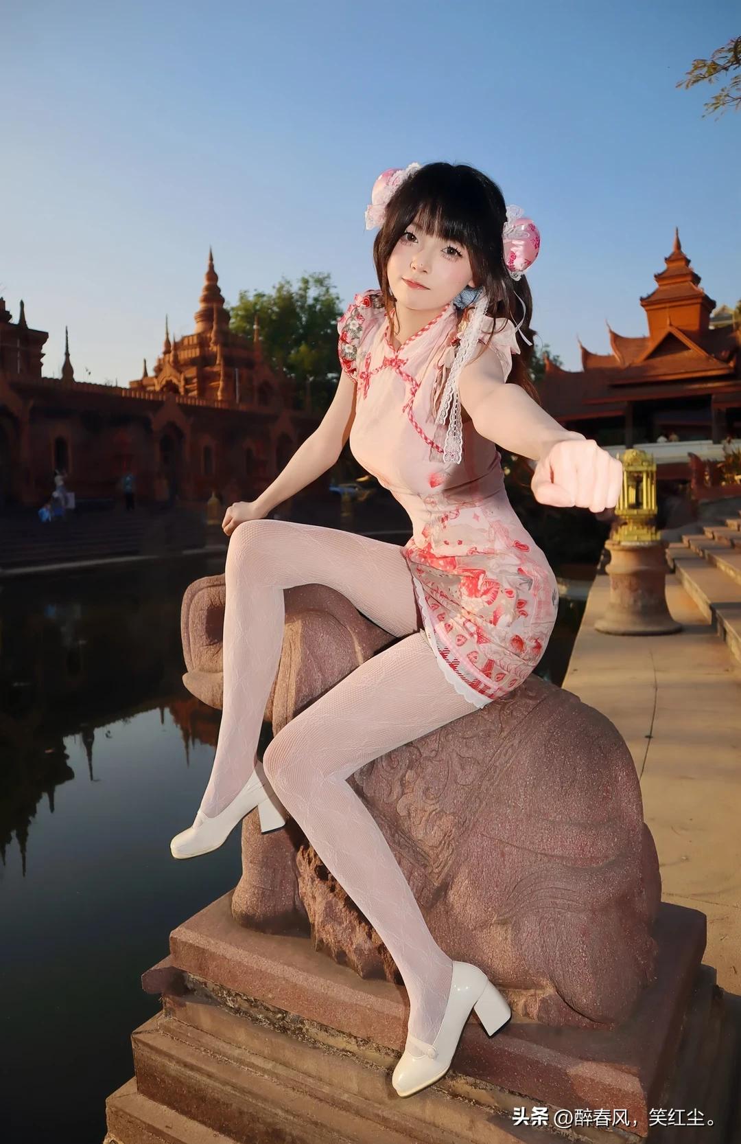 打卡缅甸风情，古寺前的大象石雕，梦回异域！