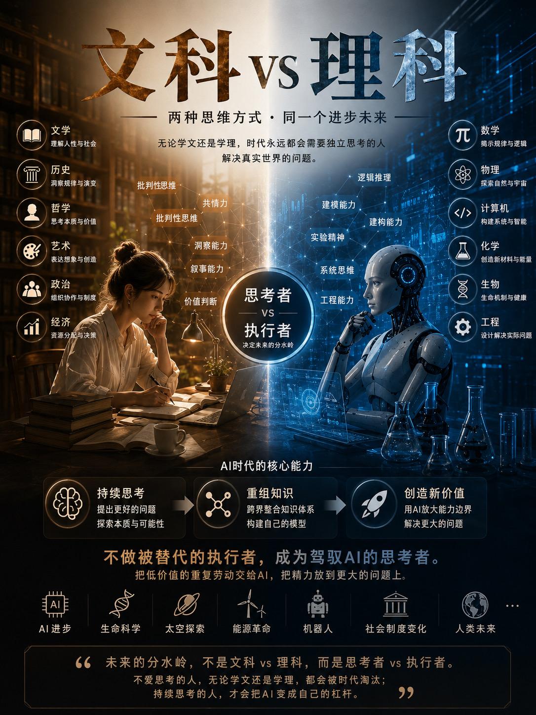 AI时代，文科生真能碾压理科生吗？最近这股风越刮越大：AI 时代，理科...