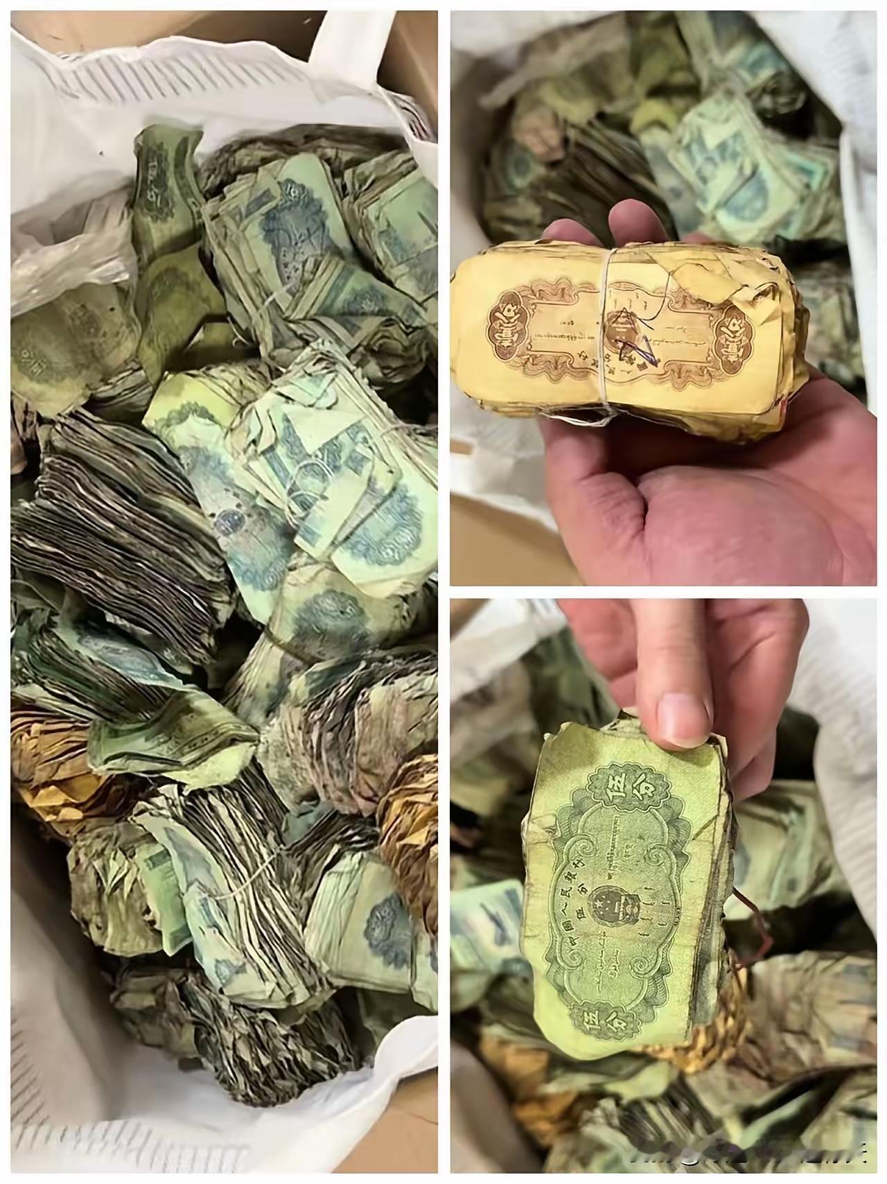 有人说放以前这可是巨款！黑龙江佳木斯，男子在整理家中旧物时，发现了一个鼓鼓的袋子