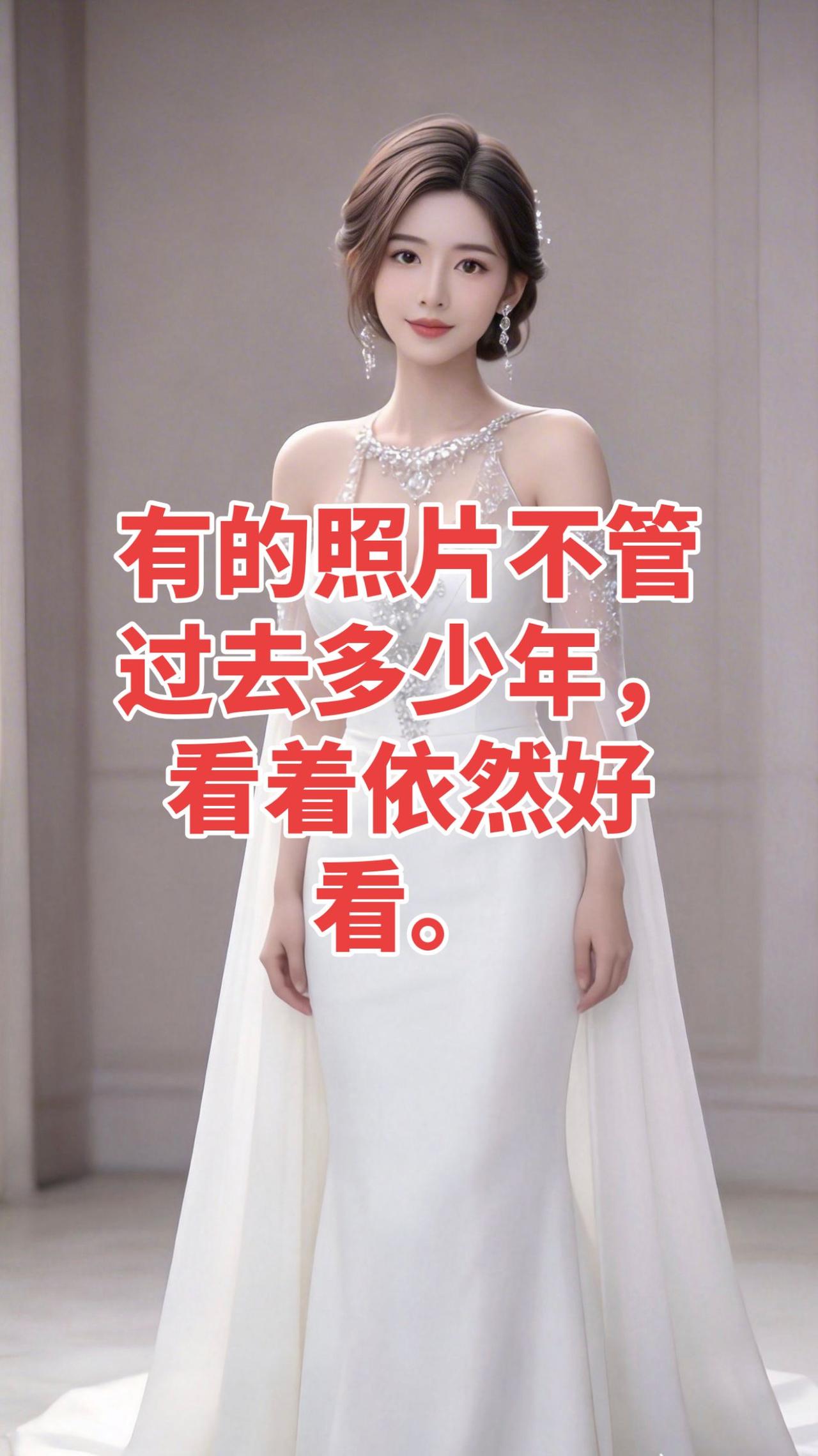 婚纱礼服 原来穿婚纱这么好看 最美婚纱 抹胸婚纱 抖音ai创作