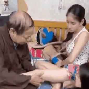 家里人脑子进水，姑娘傻得让人心疼，请个所谓大师上门，不把脉不开药，全身上下乱摸，