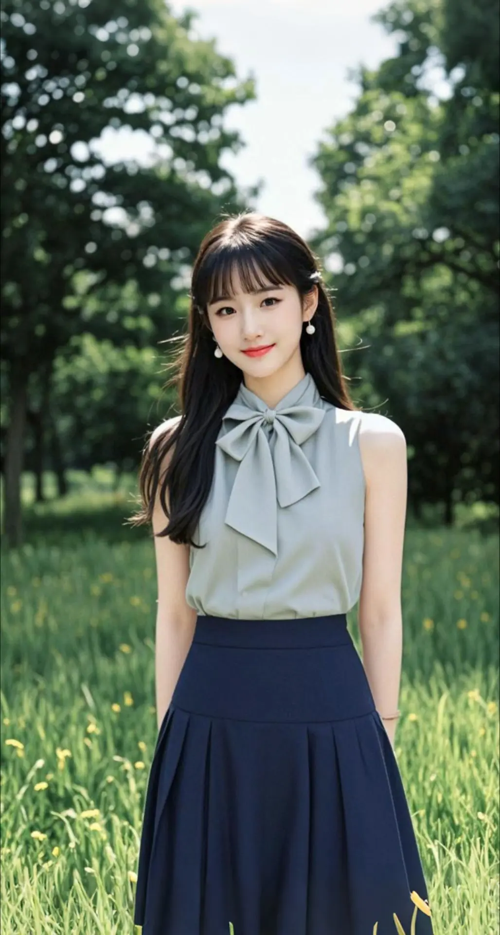 AI扩图 AI青坪温婉淑女