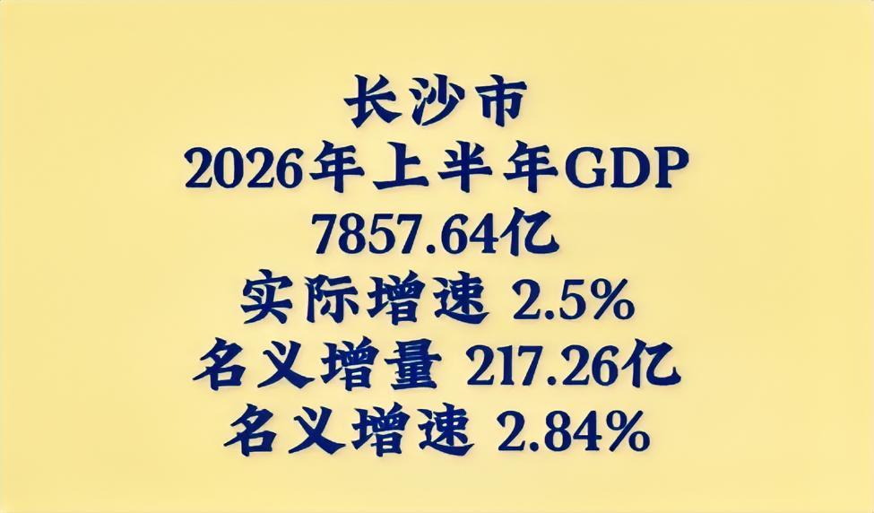 这么大一个长沙，强省会也说了好几年，可上半年GDP都没达上万亿。万亿就算了，至少