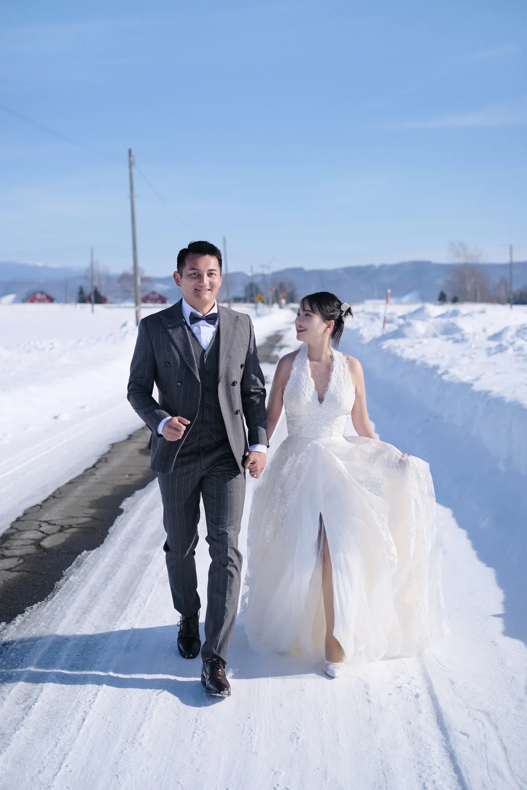 谁懂啊！在浪漫的北海道拍雪地婚纱！