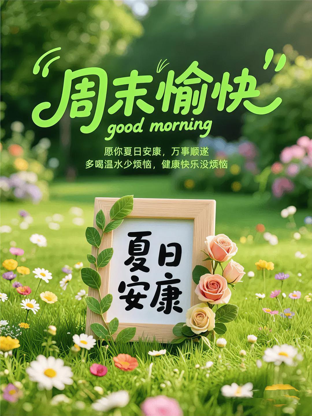 周末清晨，阳光正好，开启一日好心情。
在这惬意周末，与清风相拥，与美好相伴，享受