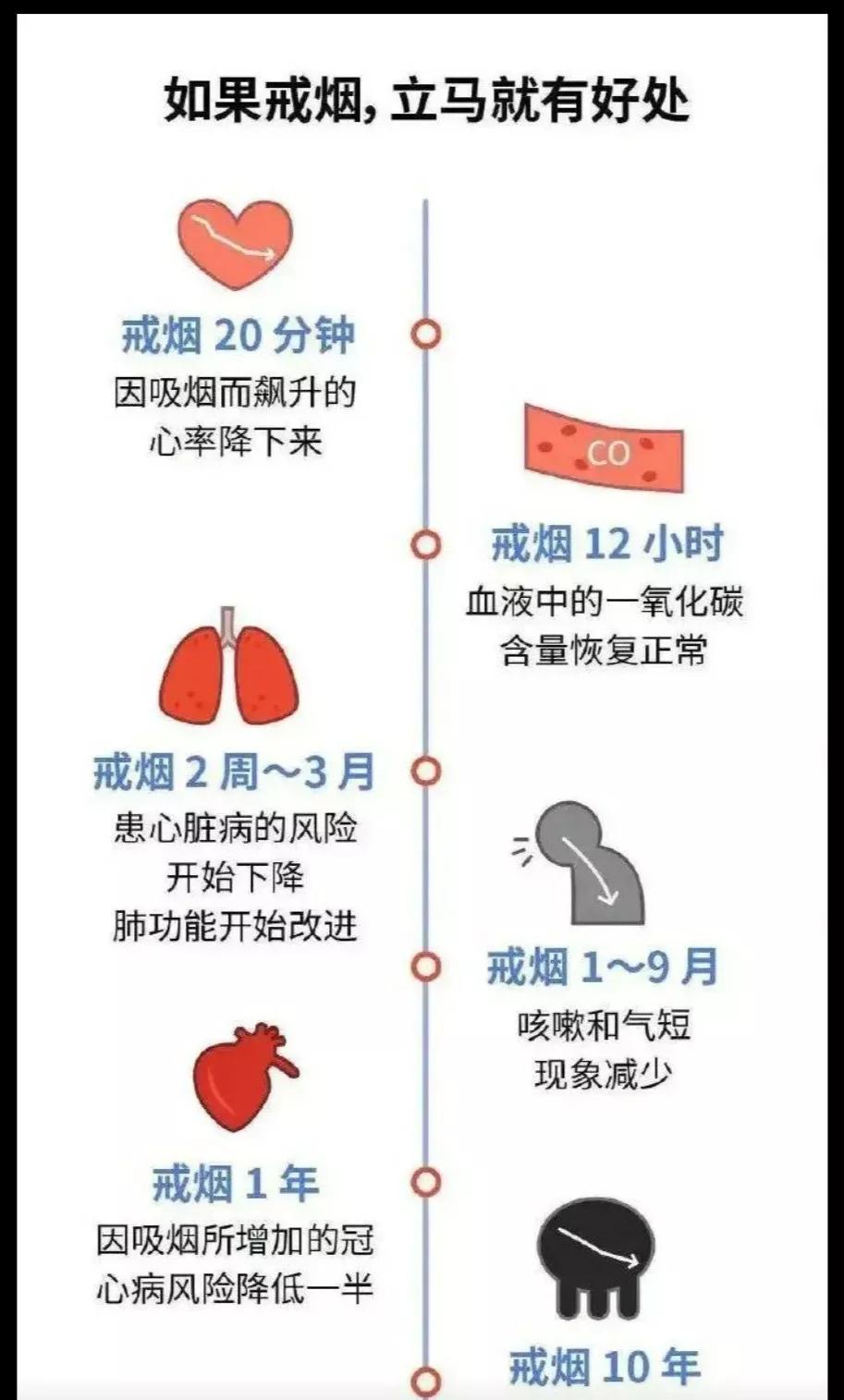我戒烟一年了，身体发生了不少的改变，以前爬几层楼就气喘的难受，现在能轻松爬楼梯，