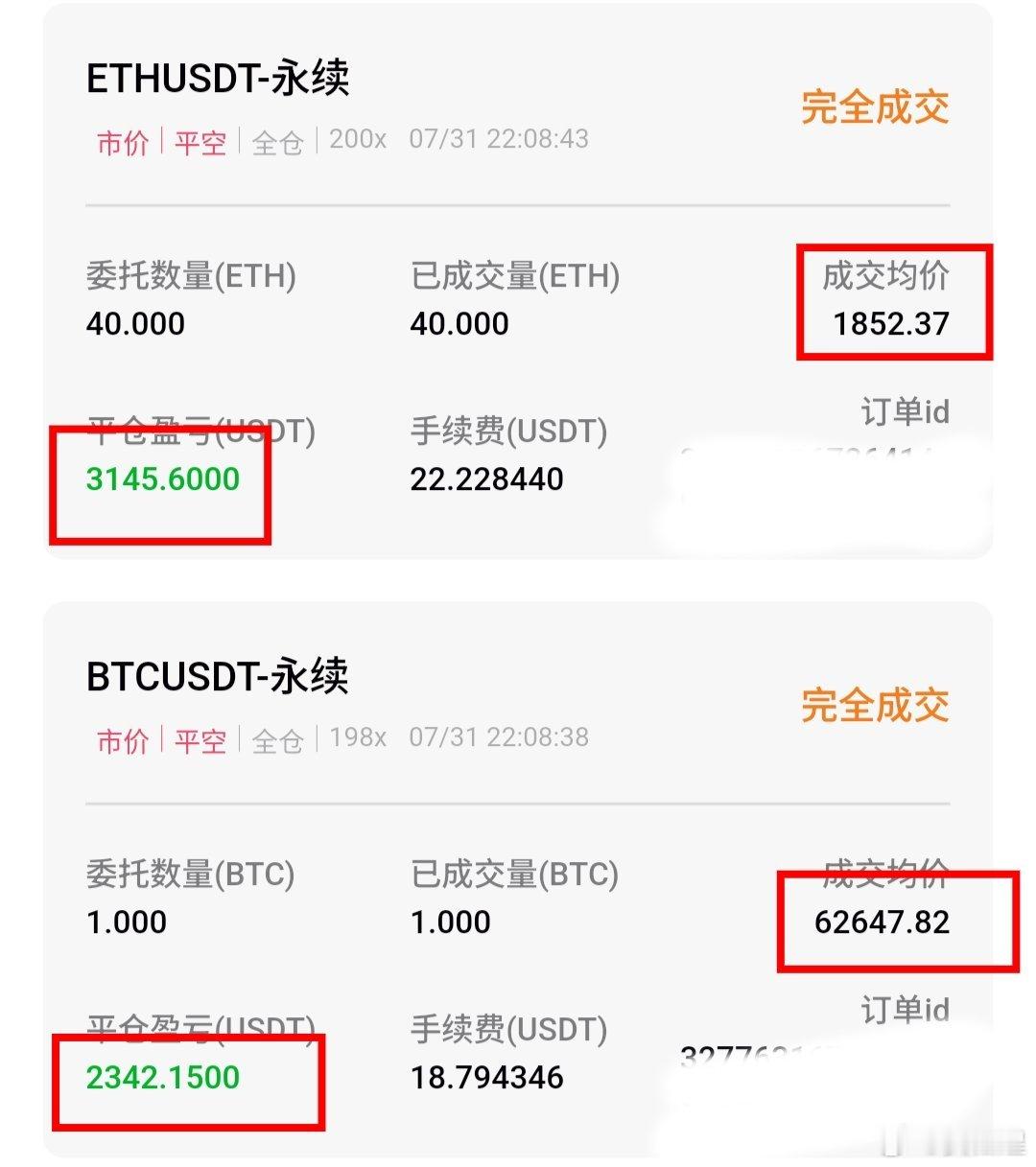 65000附近的空虽然是分批止盈，大饼也是狂揽2300碘空间，姨太狂揽80点空间
