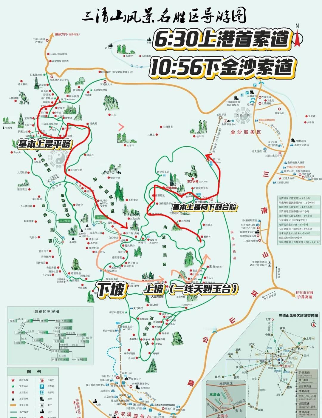 11.15三清山港首上金沙下4h速通路线🗺️
温馨提醒：本人走路偏快不怎么拍照