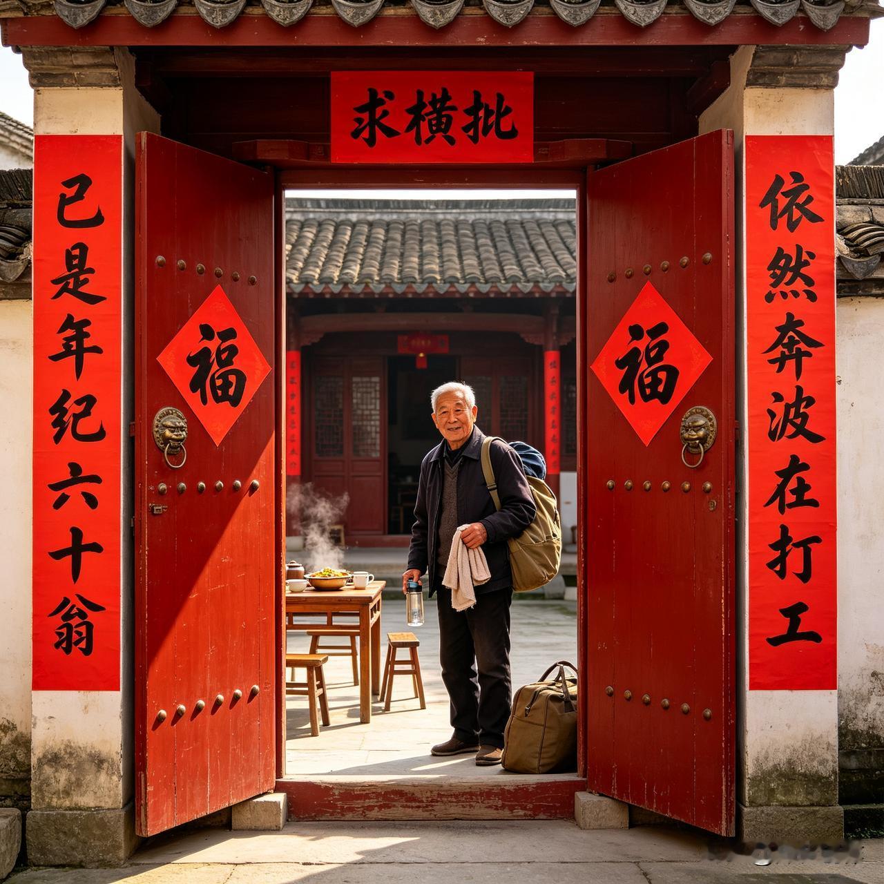 上联：已是年纪六十翁，下联：依然奔波在打工，诚邀各位诗友大展文采赐横批。横批四字