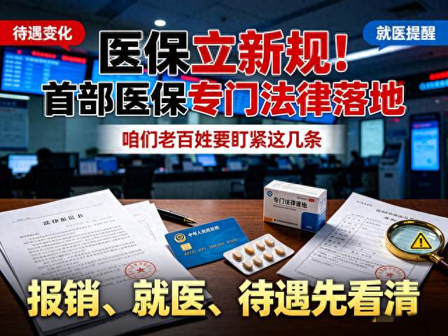 医保立新规！首部医保专门法律落地，咱们老百姓要盯紧这几条