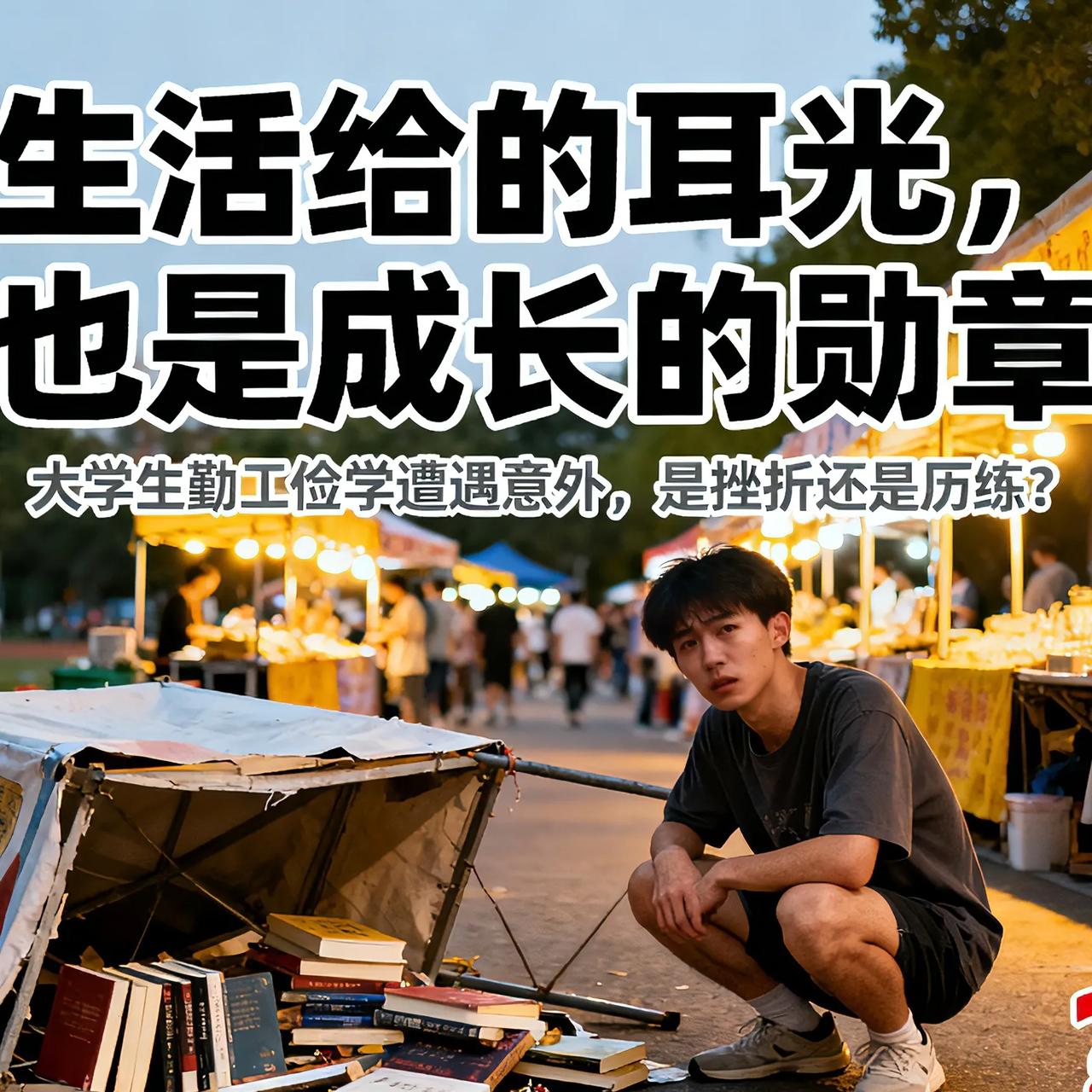 摆摊摆的是生计，掀的是良心，同行可以竞争不能较劲。
 
大学生创业摆摊，摊位竟被